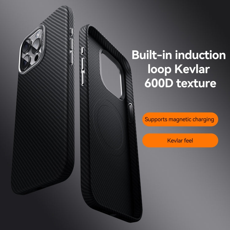 Funda para Teléfono Sulada 600D Kevlar Texture para iPhone 15 a Prueba de Golpes (Negro) - MOVILSTORE