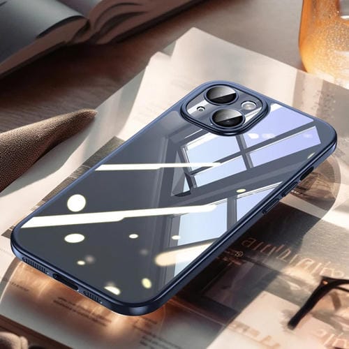 Funda para Teléfono iPhone 15 Sulada Galvanoplastia Frosted PC + TPU a Prueba de Golpes (Azul) - MOVILSTORE