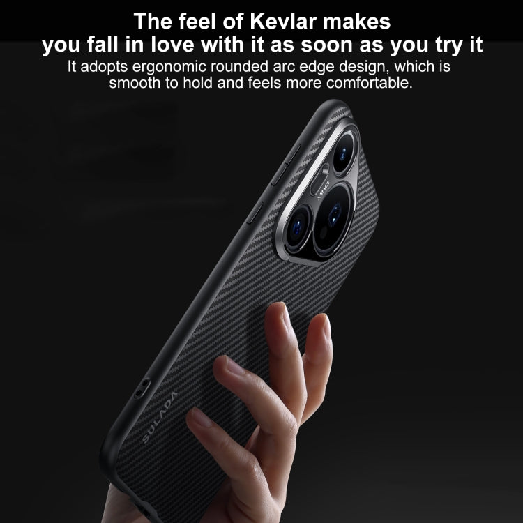 Funda para Teléfono Sulada 600D Kevlar Texture PC a Prueba de Golpes para Huawei Mate 70 (Marrón)