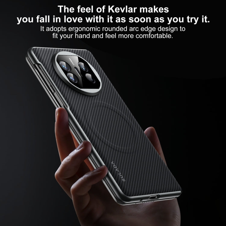 Funda para Huawei Mate X6 con Textura Kevlar 600D y Carcasa PC a Prueba de Golpes (Azul)