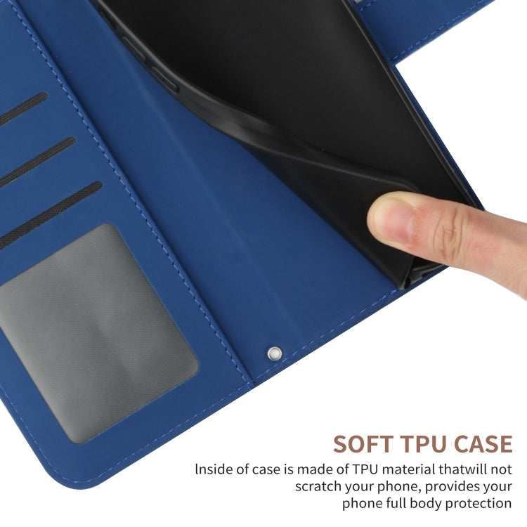 Funda de Cuero con Tapa y Cordón para Sharp Aquos Sense9 Diseño Girasol (Azul Oscuro)