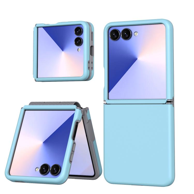 Funda de TPU y PC a prueba de golpes para Samsung Galaxy Z Flip7 5G (azul claro)
