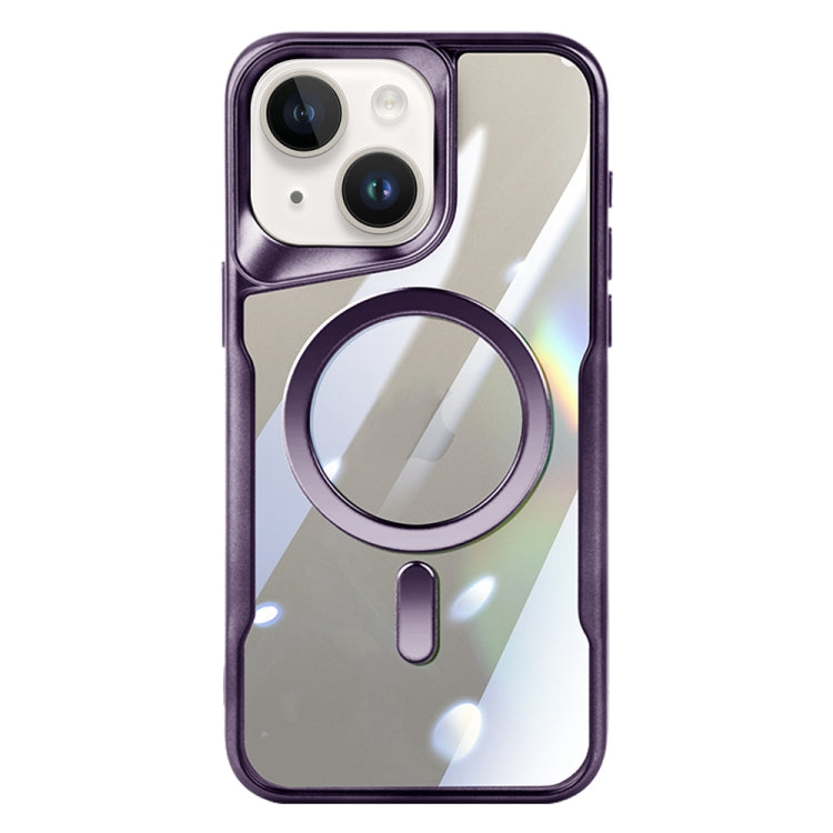 Funda para iPhone 15 Blade Magsafe Magnética Transparente para Teléfono para PC (Púrpura) - MOVILSTORE
