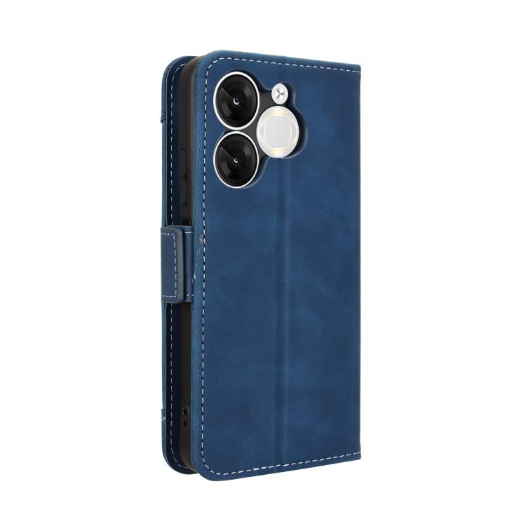 Funda de Piel con Textura de Becerro y Ranuras para Tarjetas para Itel A80 4G (Azul)