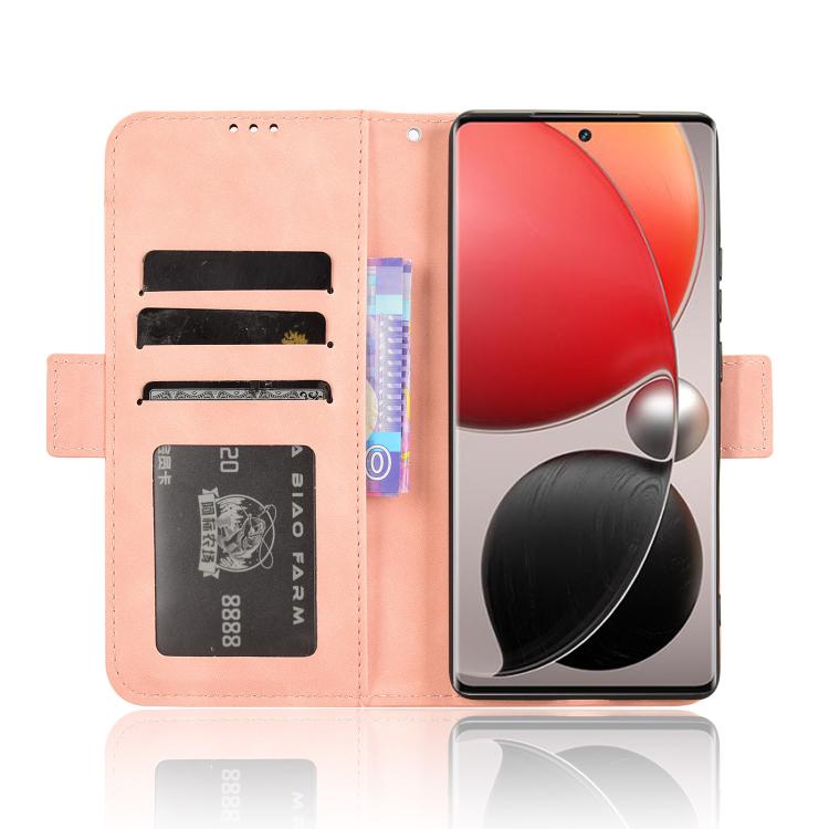 Funda de Piel Becerro con Ranuras para Tarjetas para Itel S25 Ultra 4G (Rosa)