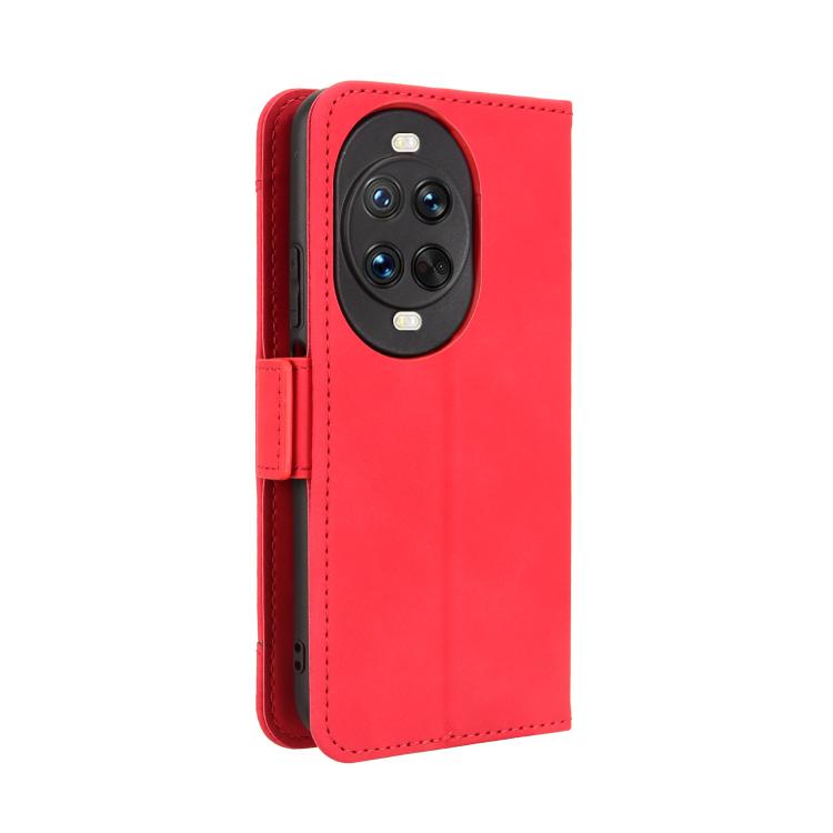 Funda de piel con textura de becerro para Huawei Nova 14 5G, con ranuras para tarjetas (roja)