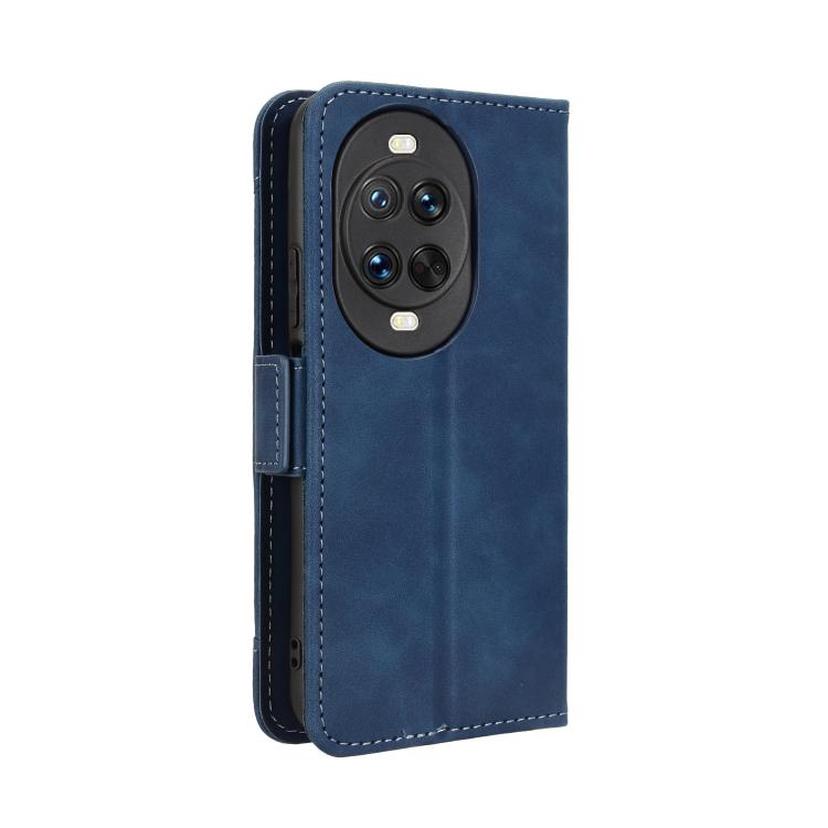 Funda de piel con textura de becerro y ranuras para tarjetas para Huawei Nova 14 5G (azul)