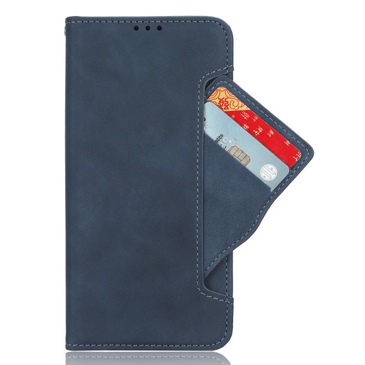 Funda de piel con textura de becerro y ranuras para tarjetas para Huawei Nova 14 5G (azul)
