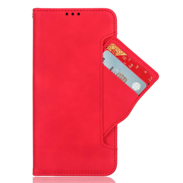 Funda de piel con textura de becerro y ranuras para tarjetas para Huawei Nova 14 Ultra 5G (roja)