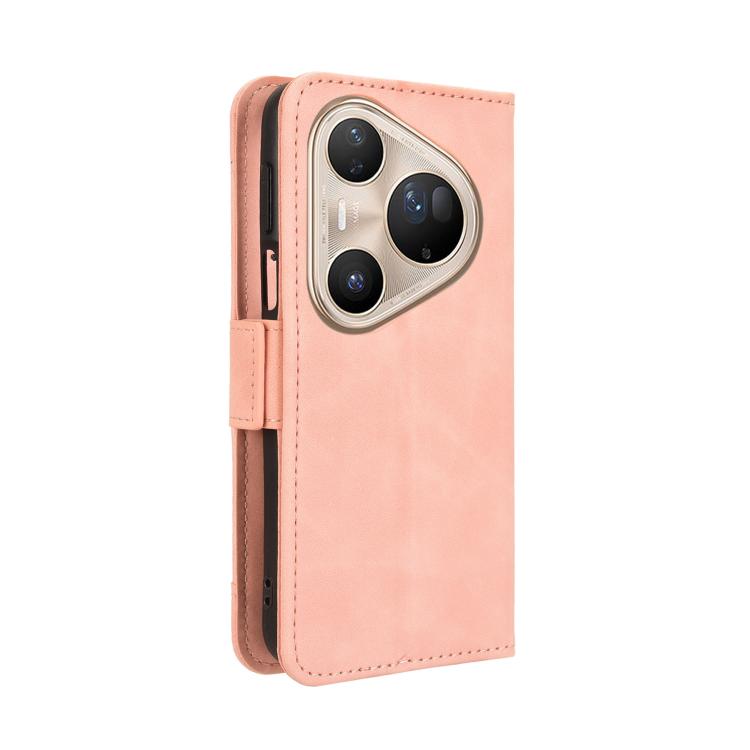 Funda de piel con textura de becerro y ranuras para tarjetas para Huawei Pura 80 Pro 5G / 80 Pro+ 5G (rosa)