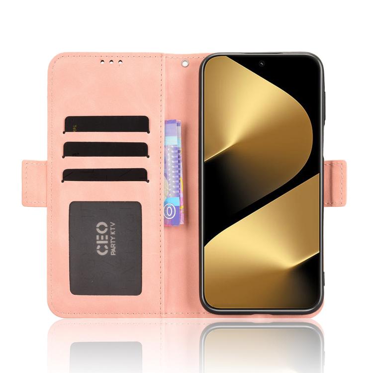 Funda de piel con textura de becerro y ranuras para tarjetas para Huawei Pura 80 Pro 5G / 80 Pro+ 5G (rosa)