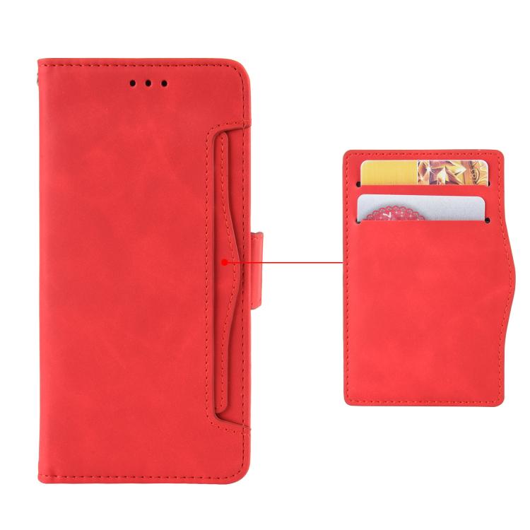 Funda de piel sintética con textura de becerro y ranuras para tarjetas para Huawei Pura 80 Pro 5G / 80 Pro+ 5G (roja)