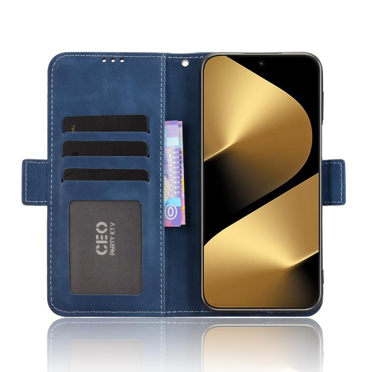 Funda de piel con textura de becerro y ranuras para tarjetas para Huawei Pura 80 Pro 5G / 80 Pro+ 5G (azul)