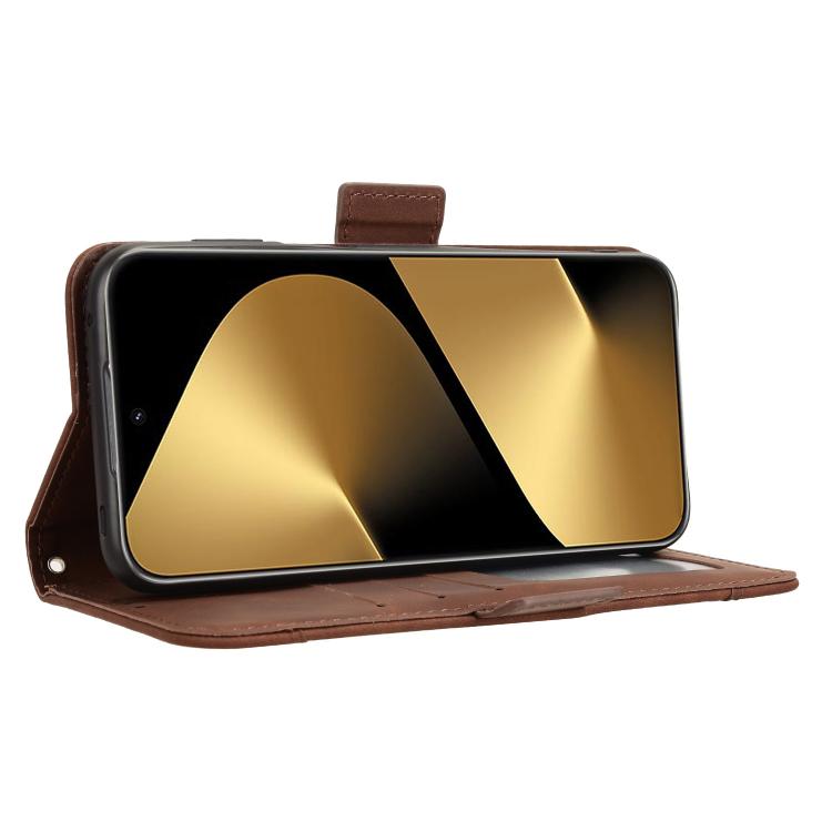 Funda de piel con textura de becerro y ranuras para tarjetas para Huawei Pura 80 Pro 5G / 80 Pro+ 5G (marrón)
