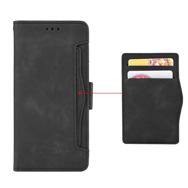 Funda de piel con textura de becerro y ranuras para tarjetas para Huawei Pura 80 Ultra 5G (negra)