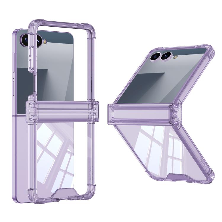 Funda GKK con bisagra y airbag para Samsung Galaxy Z Flip7 5G (morada)