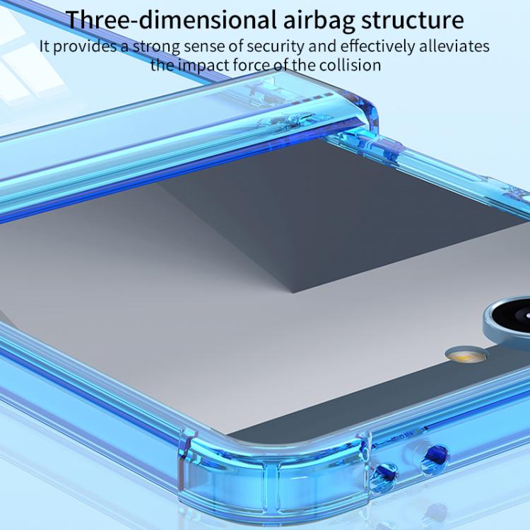 Funda GKK con bisagra y airbag para Samsung Galaxy Z Flip7 5G (morada)