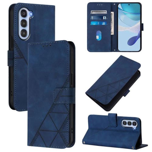 Funda de Cuero con Tapa y Relieve 3D para Teléfono ZTE Nubia S 5G A403Zt (Azul)