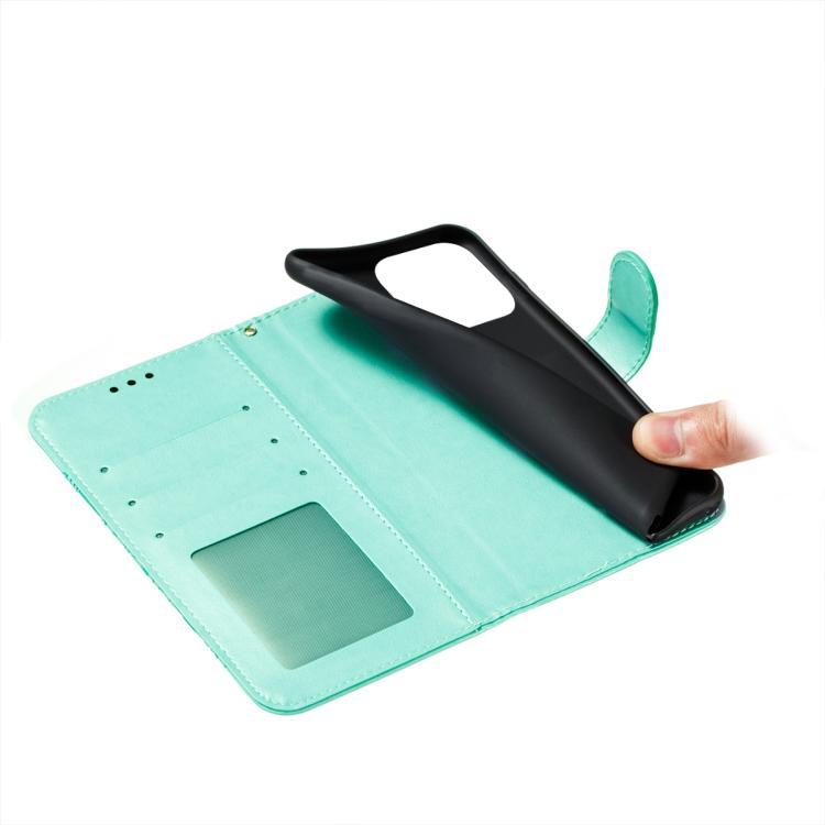 Funda de cuero con estampado de mandala solar para Redmi A5 4G (173,3 mm, verde)