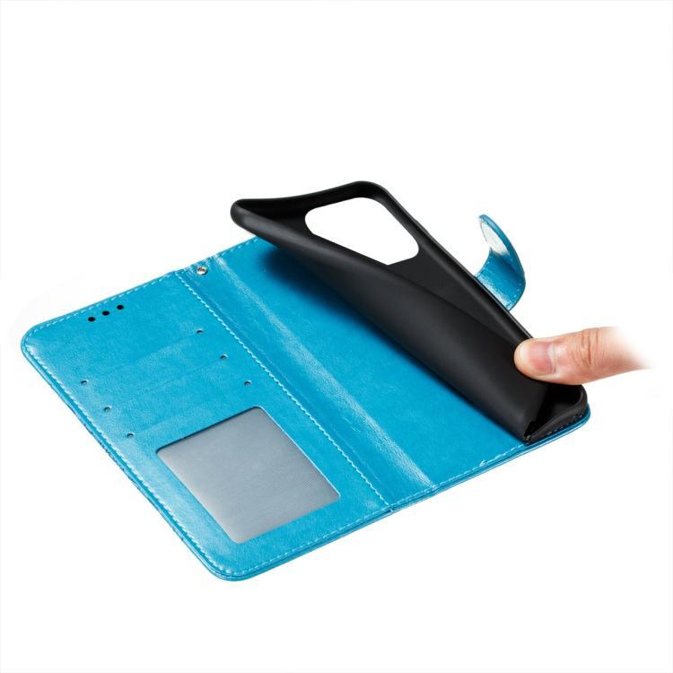 Funda de cuero con estampado de mandala solar para Redmi A5 4G (171,7 mm) / Poco C71 4G (azul)