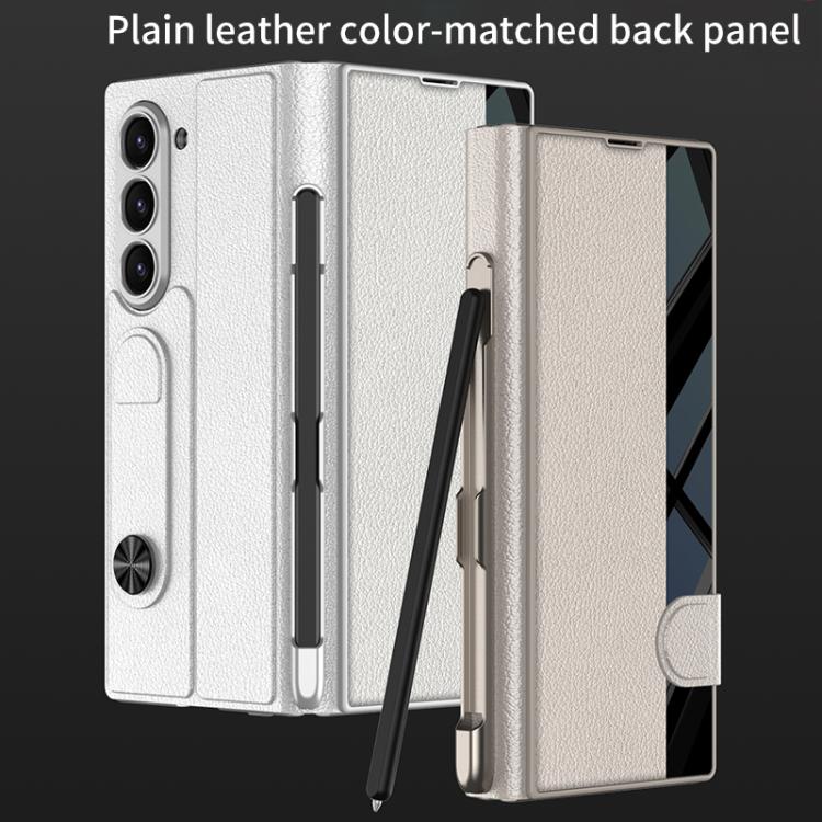 Funda plegable GKK con ranura para bolígrafo (no incluye bolígrafo) para Samsung Galaxy Z Fold7 5G (gris)