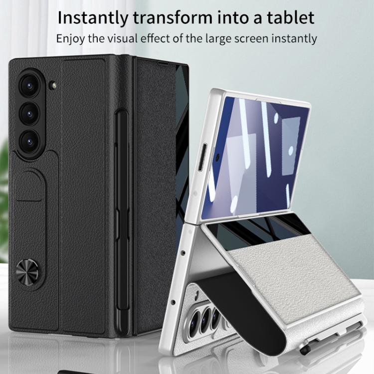 Funda plegable GKK con ranura para bolígrafo (no incluye bolígrafo) para Samsung Galaxy Z Fold7 5G (gris)
