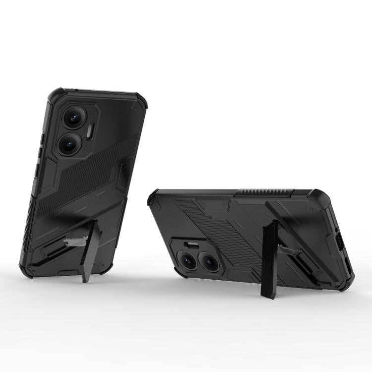 Funda 2 en 1 de PC + TPU con soporte para Redmi Turbo 4 Pro Punk Armor (negra)