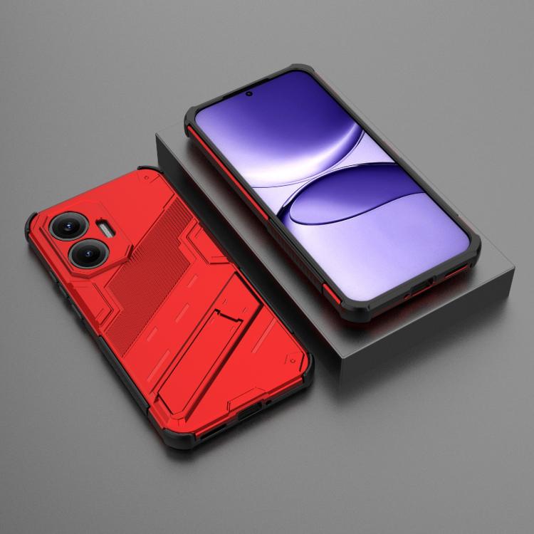 Funda 2 en 1 de PC + TPU con soporte para Redmi Turbo 4 Pro Punk Armor (roja)