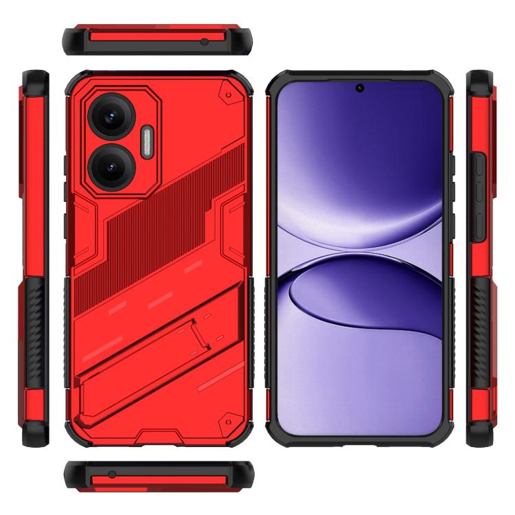 Funda 2 en 1 de PC + TPU con soporte para Redmi Turbo 4 Pro Punk Armor (roja)