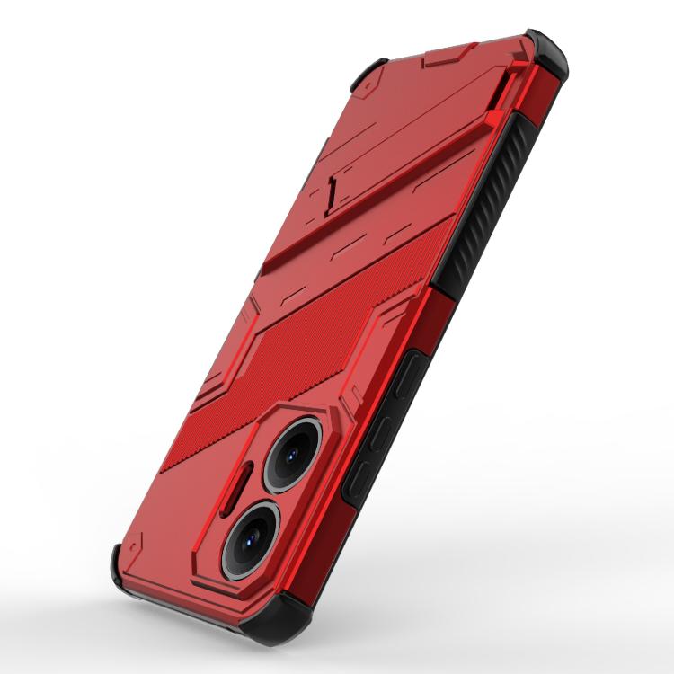 Funda 2 en 1 de PC + TPU con soporte para Redmi Turbo 4 Pro Punk Armor (roja)