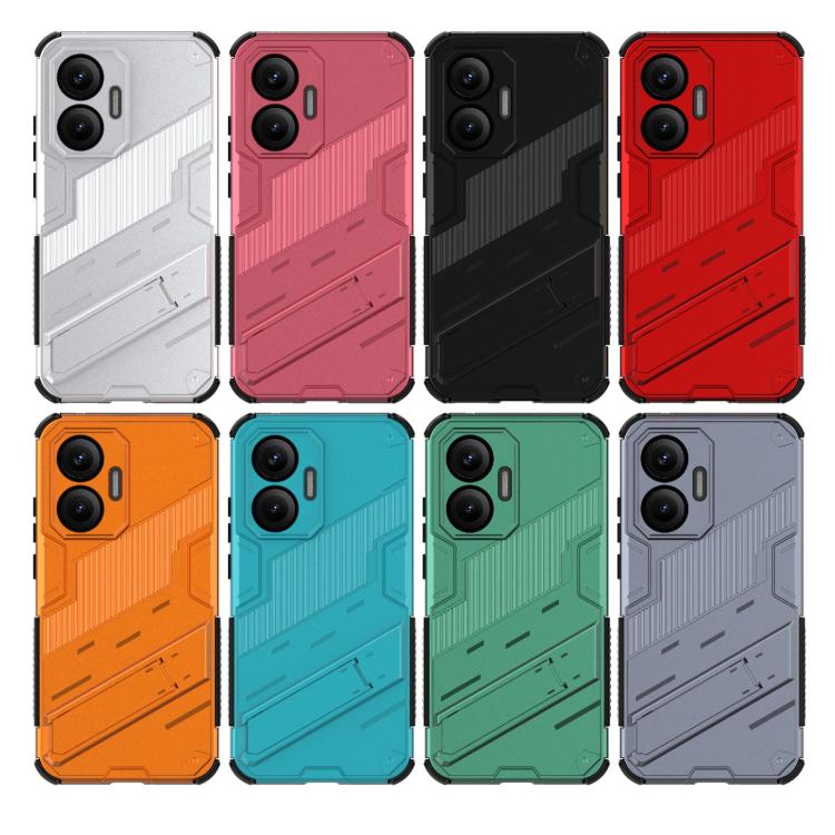 Funda 2 en 1 de PC + TPU con soporte para Redmi Turbo 4 Pro Punk Armor (roja)