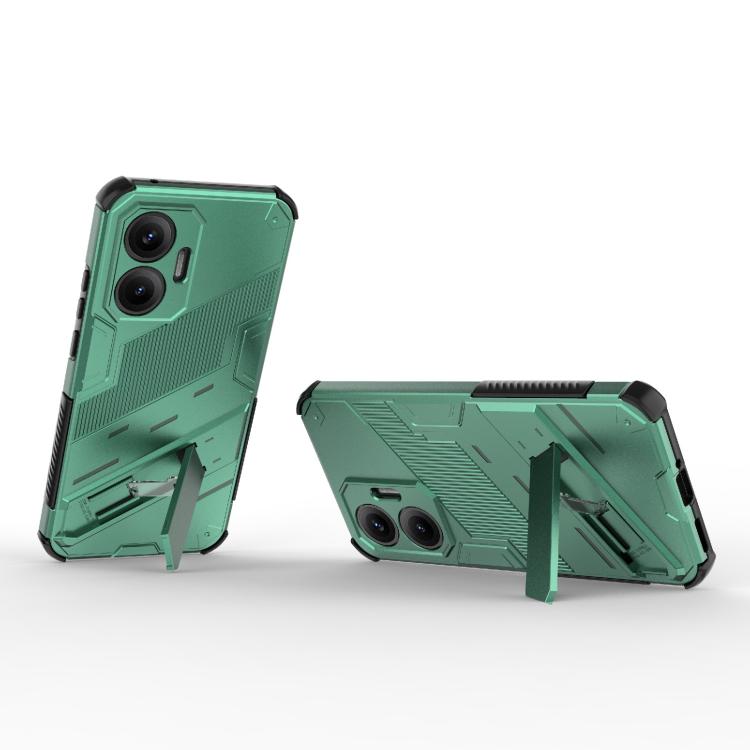 Funda 2 en 1 de PC + TPU con soporte para Redmi Turbo 4 Pro Punk Armor (verde)