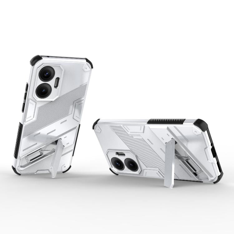 Funda 2 en 1 de PC + TPU con soporte para Redmi Turbo 4 Pro Punk Armor (blanca)