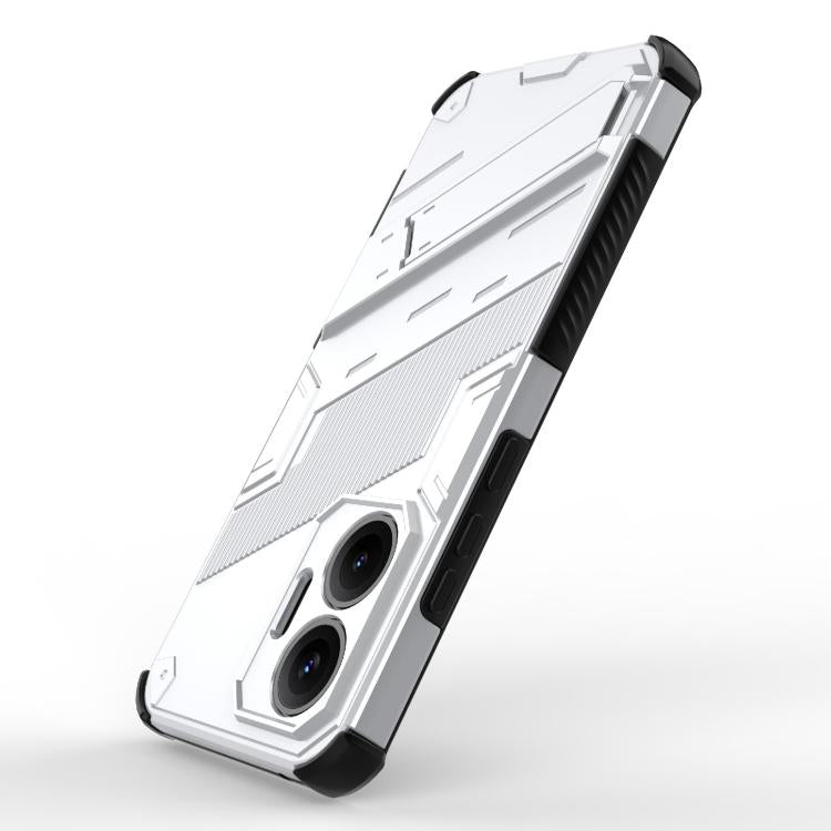 Funda 2 en 1 de PC + TPU con soporte para Redmi Turbo 4 Pro Punk Armor (blanca)