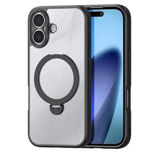 Funda esmerilada con anillo MagSafe para iPhone 17 DUX DUCIS Aimo Mag Series (negra)