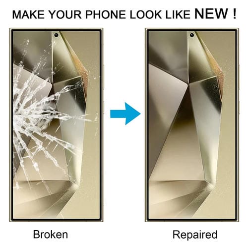 Verre extérieur de lentille Samsung Galaxy S24 Ultra SM-S928B - Écran frontal avec adhésif OCA