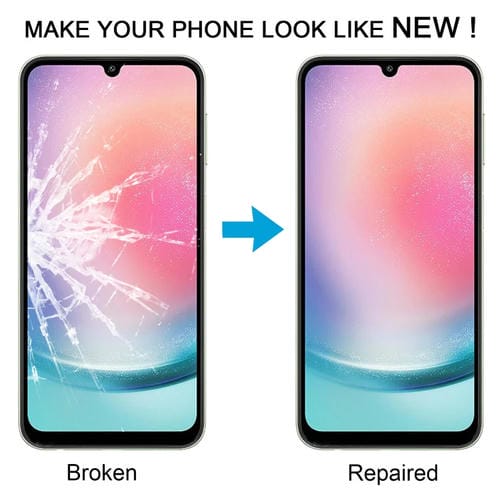 Lente de Vidro Ecrã Samsung Galaxy A24 4G SM-A245F com Adesivo OCA (10 Peças)