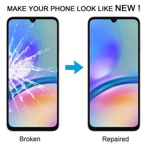 Obiettivo in vetro Samsung Galaxy A05s SM-A057F con adesivo OCA (10 pezzi)