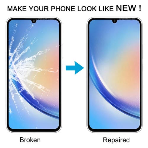 Lente de Vidrio Exterior Pantalla Frontal Samsung Galaxy A34 5G SM-A346B (10 Piezas) con Adhesivo OCA