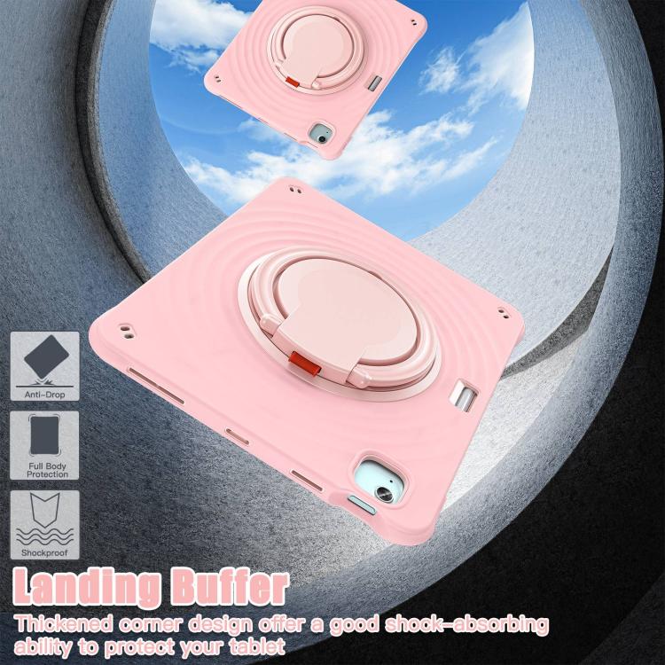 Funda híbrida Silicona para iPad Air 13 (2025/2024) con Asa Giratoria y Soporte (Rosa)