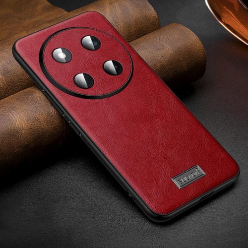 Funda de Teléfono Cuero Hecha a Mano y TPU Sulada para Honor X60 Pro (Rojo)