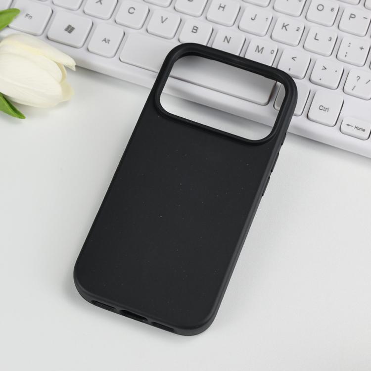 Funda de TPU con diseño de paja de trigo para iPhone 17 Pro (negra)