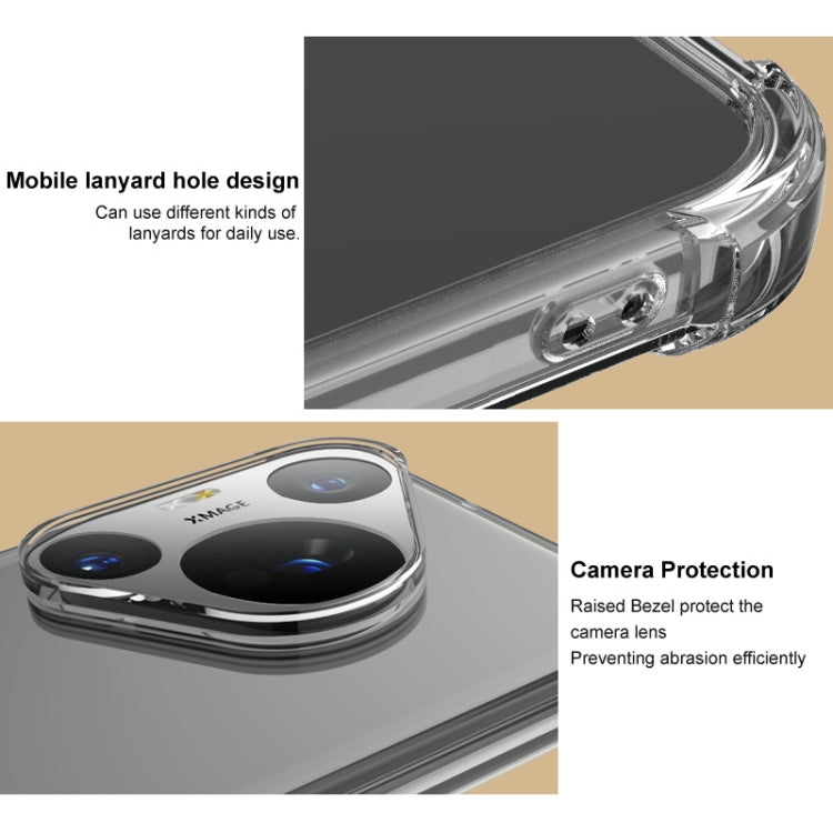 Funda TPU a Prueba de Golpes con Airbag para OnePlus 13 5G Imak (Negra Transparente)