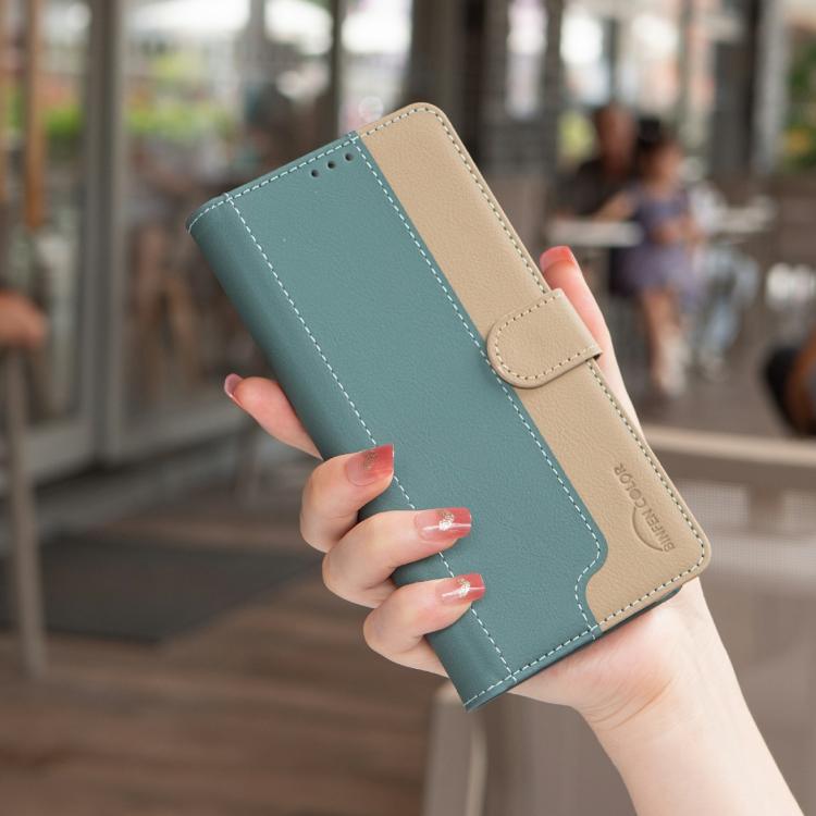 Funda de cuero antirrobo RFID a juego para Infinix Smart 10 4G (verde)