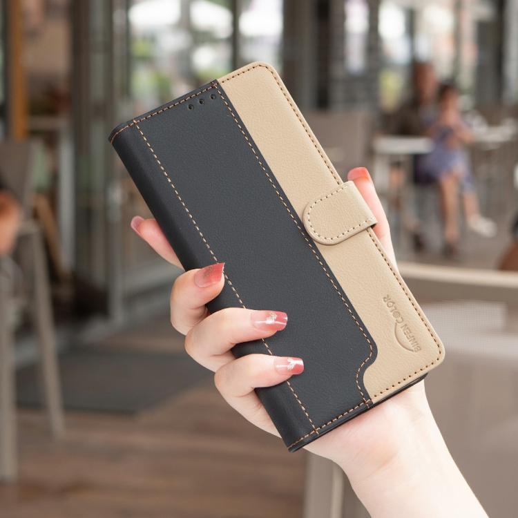 Funda de cuero antirrobo RFID a juego para Infinix Smart 10 4G (negro)