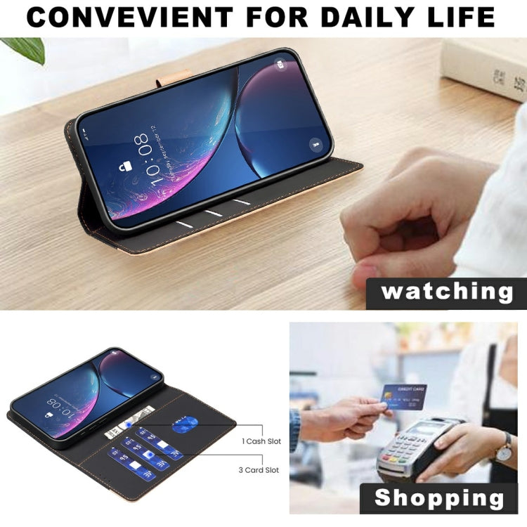 Funda de Cuero Antirrobo con Protección Rfid para Teléfono Tecno Spark 30 4G (Negro)