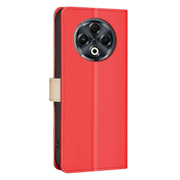 Funda de Cuero Antirrobo RFID para Tecno Spark 30 4G (Rojo)