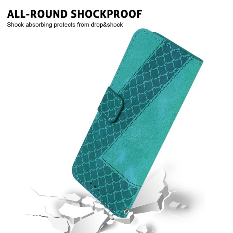 Funda de cuero con relieve de siete formas para Redmi A5 4G (171,7 mm) (verde)