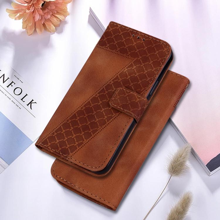 Funda de cuero con relieve de siete formas para Redmi A5 4G (171,7 mm) (marrón)
