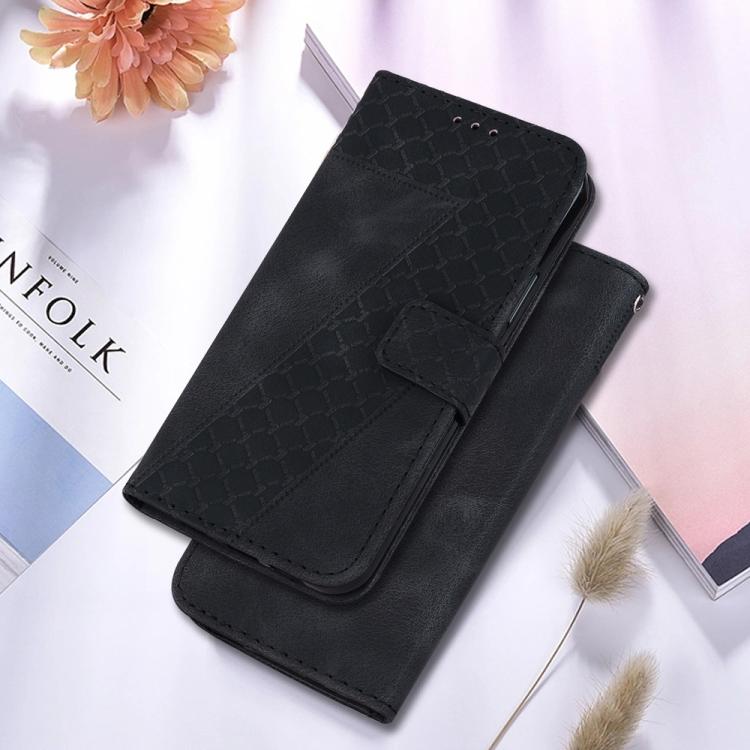 Funda de cuero con relieve de siete formas para Redmi A5 4G (171,7 mm) (negra)